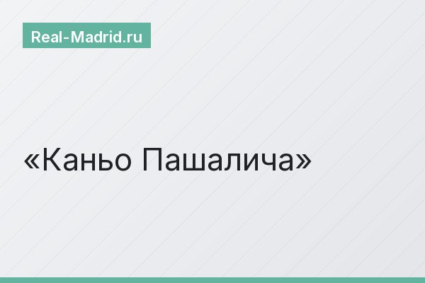 Каньо Пашалича