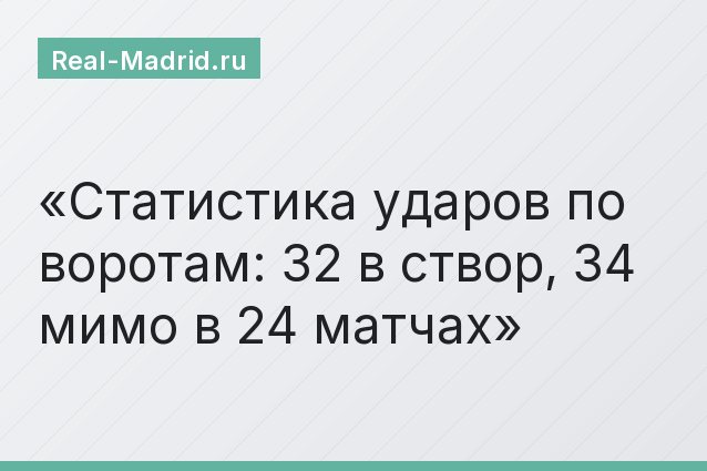 Статистика ударов по воротам: 32 в створ, 34 мимо в 24 матчах Статистика ударов по воротам: 32 в створ, 34 мимо в 24 матчах